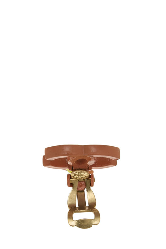 Orange Enamel 'CC' Dangle Earrings Small, , large image number 2