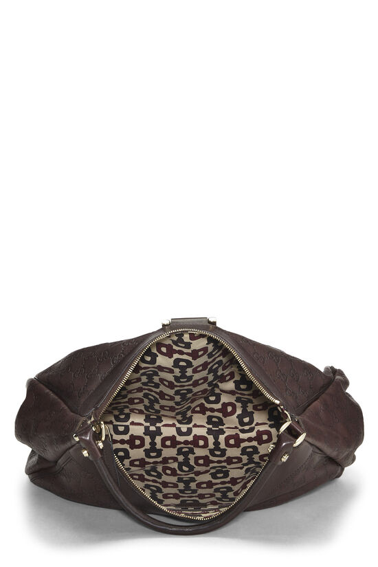 Brown Guccissima D-Ring Abbey Shoulder Bag, , large image number 5