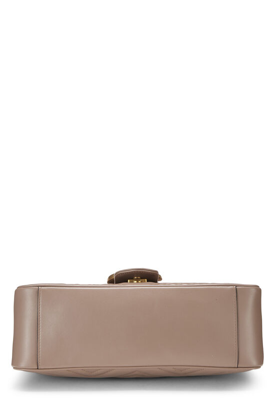 Beige Leather GG Marmont Top Handle Bag Medium, , large image number 4