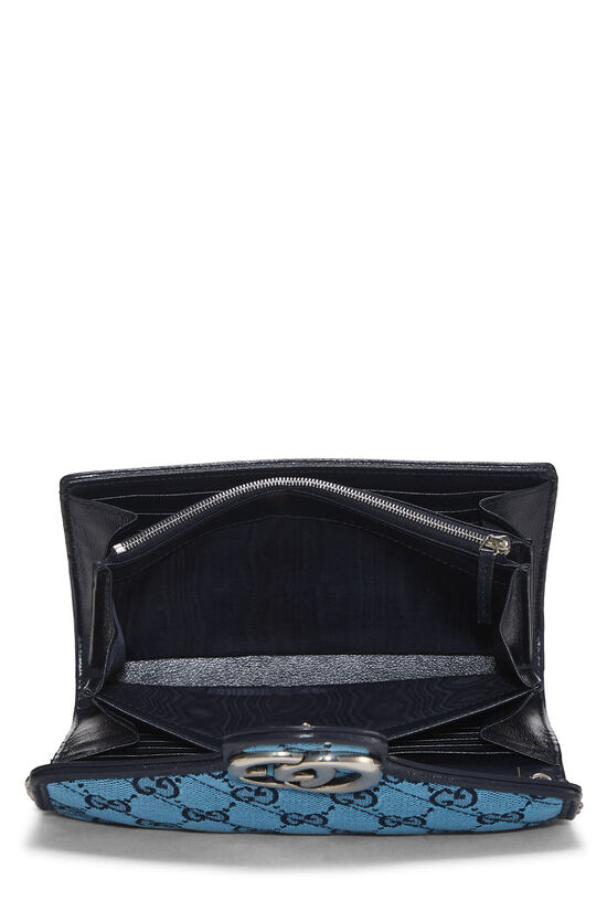 Blue Canvas GG Marmont Shoulder Bag Mini, , large image number 5
