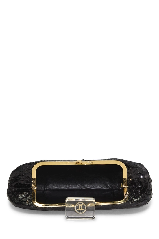 Black Python Clutch, , large image number 5