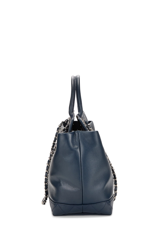 Navy Caviar Timeless 'CC' Top Handle Tote Large, , large image number 2
