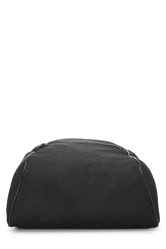 Black GG Nylon Slim Backpack, , large image number 4