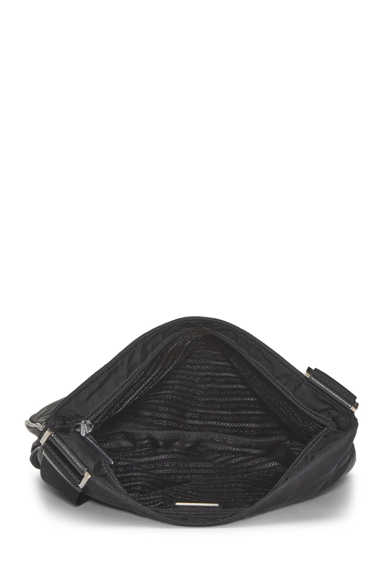 Black Nylon Zip Pocket Messenger, , large image number 5