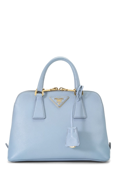 Prada Blue Saffiano Promenade Small