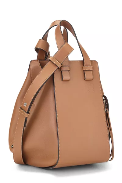 Brown Calfskin Hammock Bag Small, , large