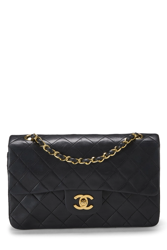 Black Quilted Lambskin Classic Double Flap Small, , large image number 0