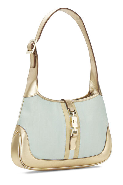 Gold & Blue Lurex Jackie Hobo Small, , large