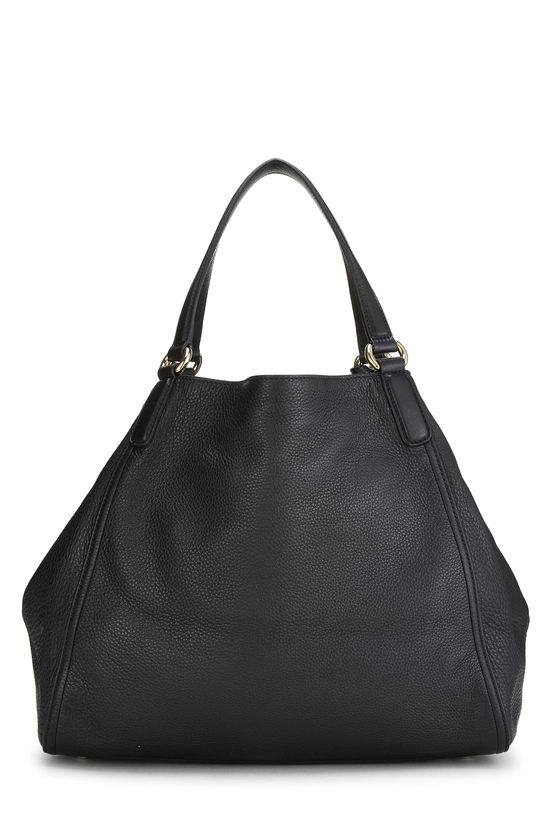 Black Leather Soho Convertible Shoulder Bag, , large image number 3