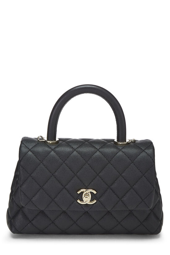 Black Quilted Caviar Coco Handle Bag Mini, , large image number 1