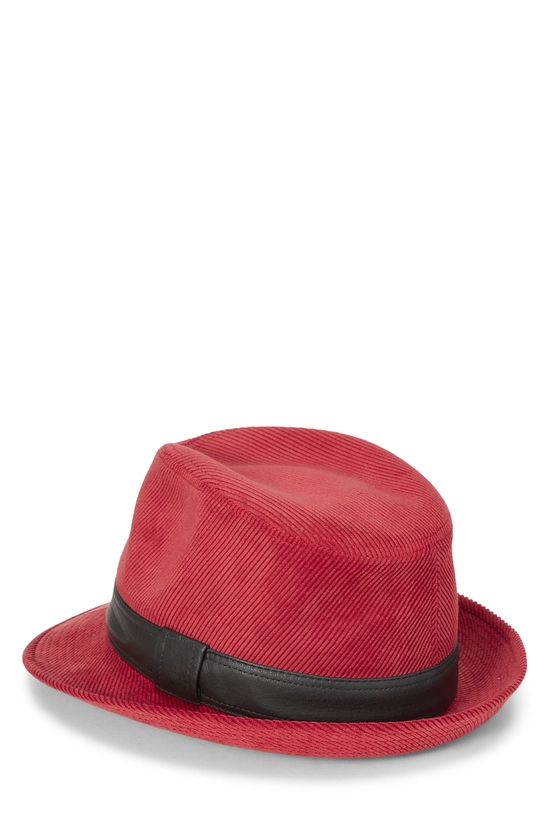 Red Corduroy Fedora, , large image number 1