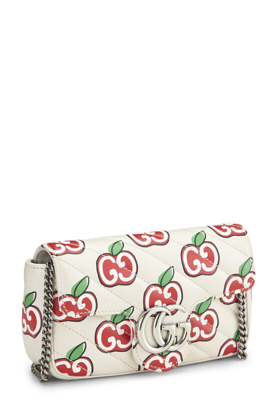 White & Multicolor Leather Valentine's Day Marmont Super Mini, , large image number 1