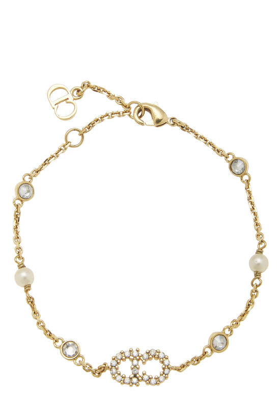 Gold & Crystal Clair D Lune Bracelet, , large image number 1