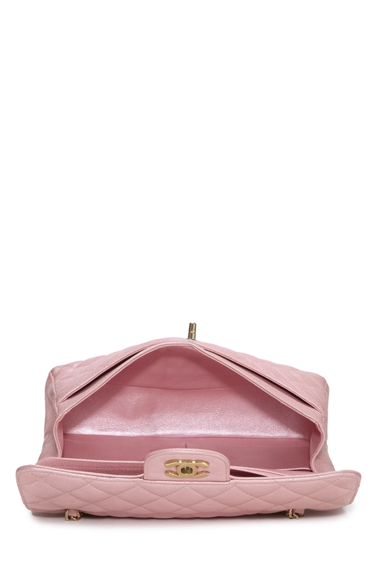 Iridescent Pink Quilted Caviar Classic Double Flap Small, , large image number 5