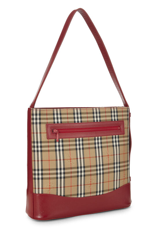 Red Haymarket Check Shoulder Bag Small, , large image number 1
