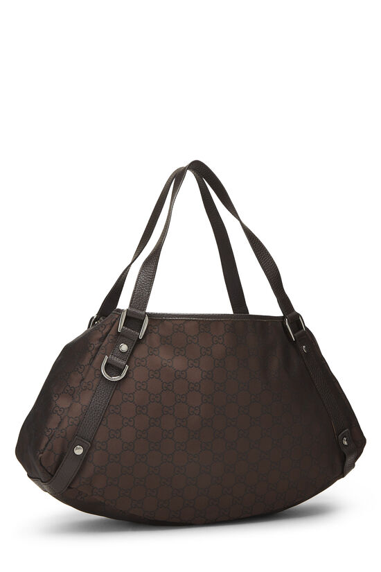 Brown Original GG Nylon Abbey Tote Large, , large image number 1