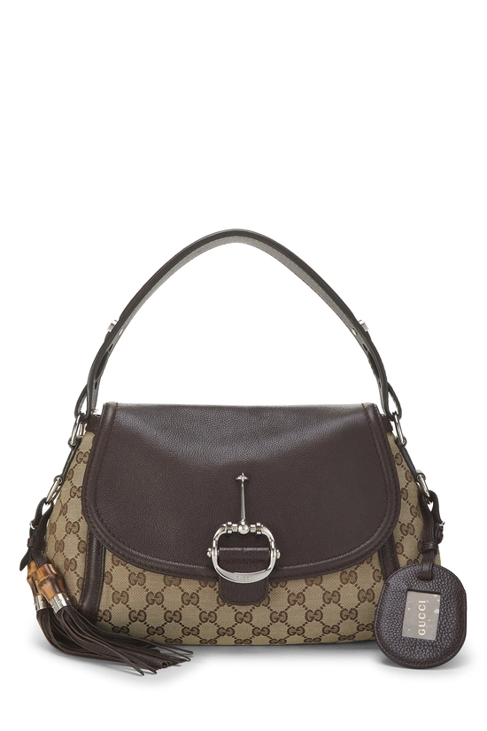 Original GG Canvas Horsebit Shoulder Bag, , large image number 0