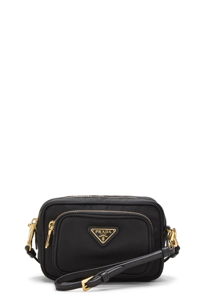 Prada Black Convertible Nylon Convertible Wristlet Mini