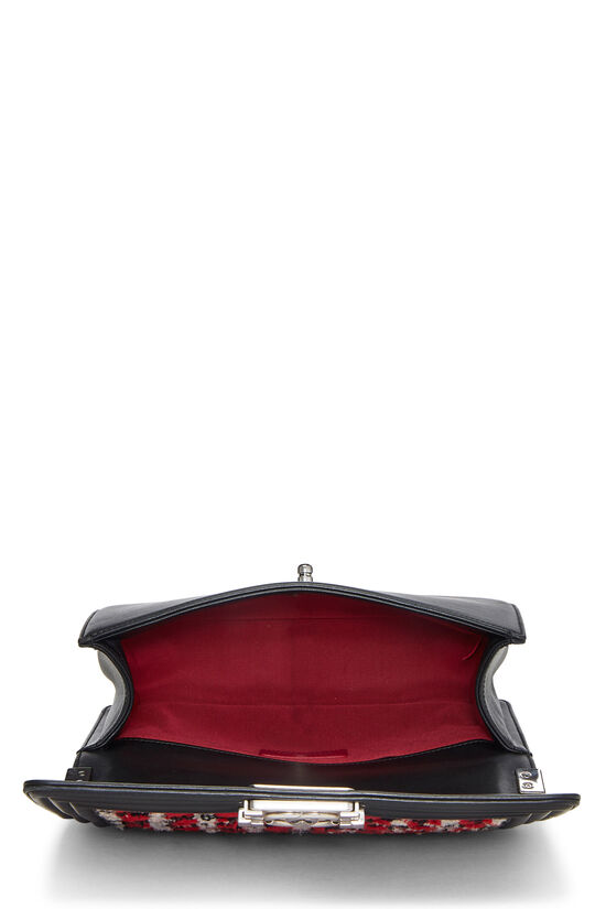 Black & Red Chevron Tweed Boy Bag Medium, , large image number 6