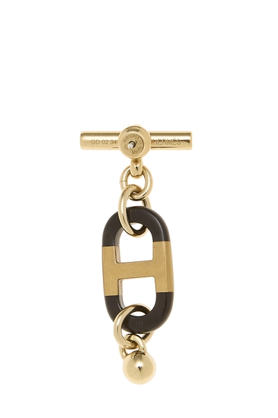 Gold & Black Acrylic Horn Sur Mer Earrings Small, , large
