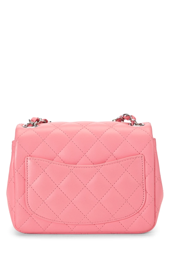 Pink Lambskin Square Flap Mini, , large image number 3