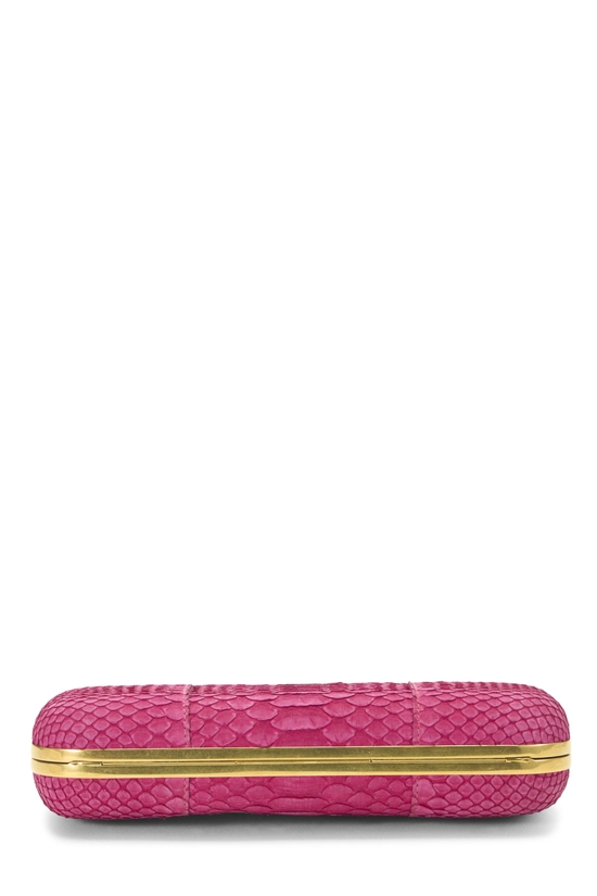 Pink Python Knuckle Clutch, , large image number 4
