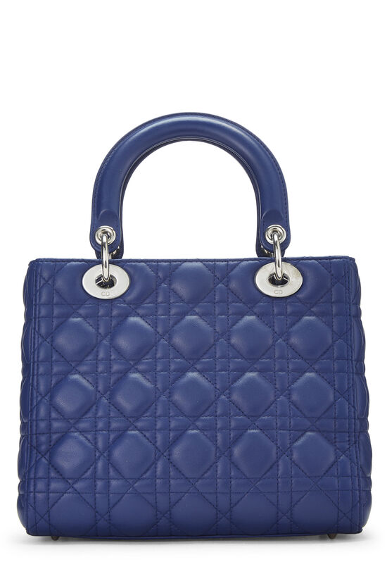 Blue Cannage Quilted Lambskin Lady Dior Medium, , large image number 5