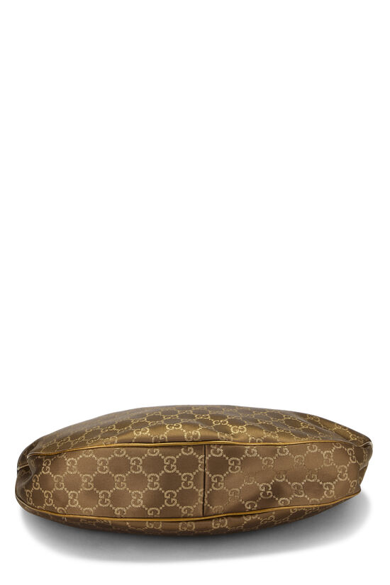Gold Lurex Canvas Half Moon Hobo, , large image number 4