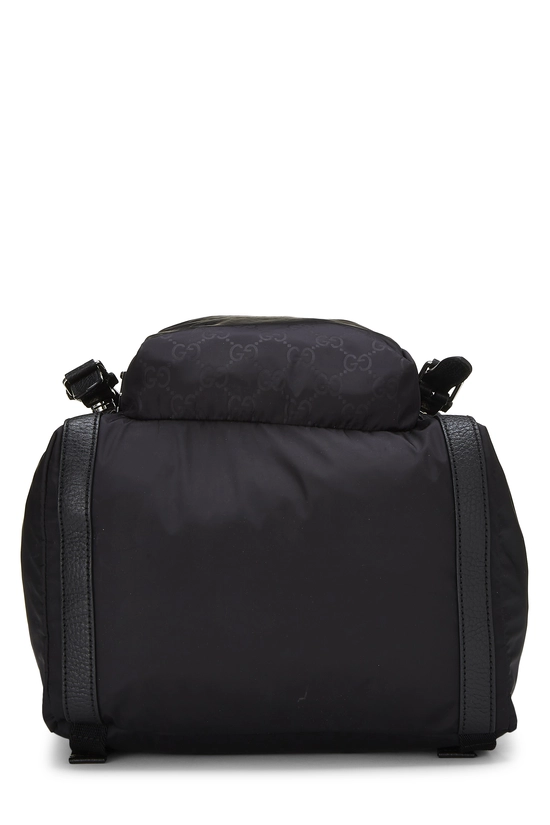 Black GG Nylon Backpack, , large image number 4