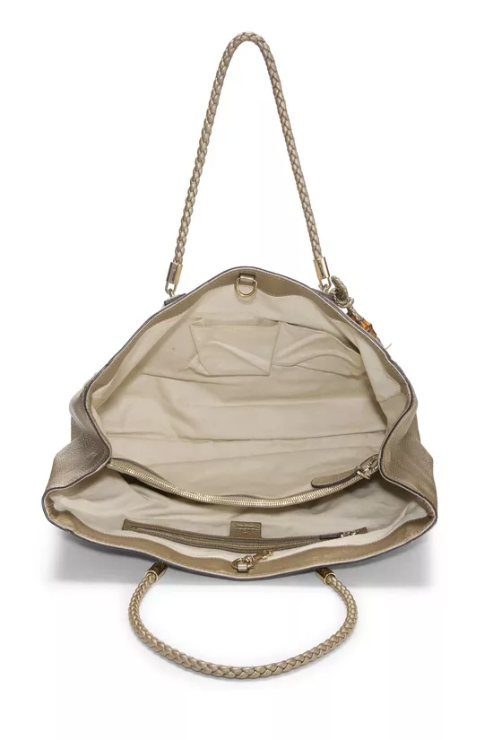 Gold Leather Bella Tote, , large image number 5