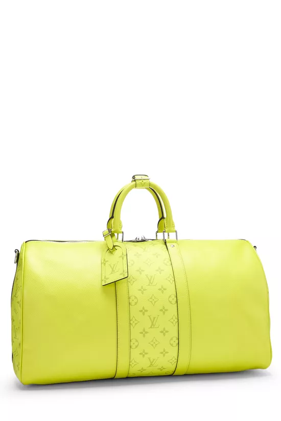 Yellow Taigarama Keepall Bandouliere 50, , large image number 1