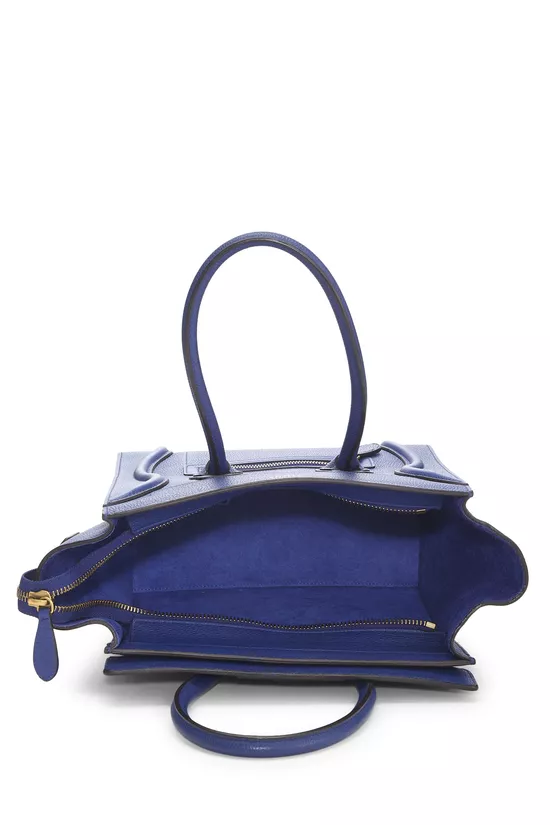 Blue Drummed Calfskin Luggage Micro, , large image number 5