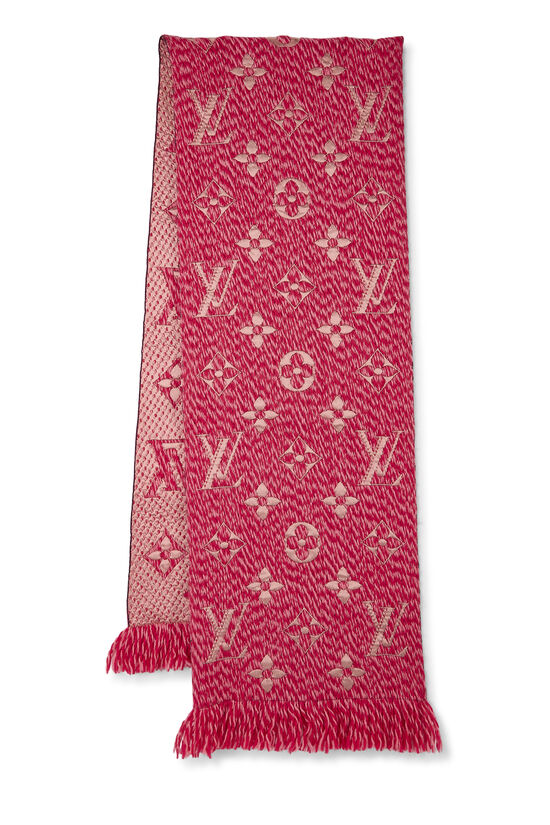 Pink Wool Logomania Scarf, , large image number 0