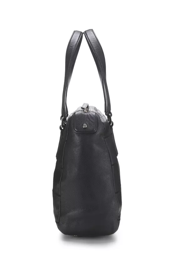 Black Calfskin Chocolate Bar Tote, , large image number 2