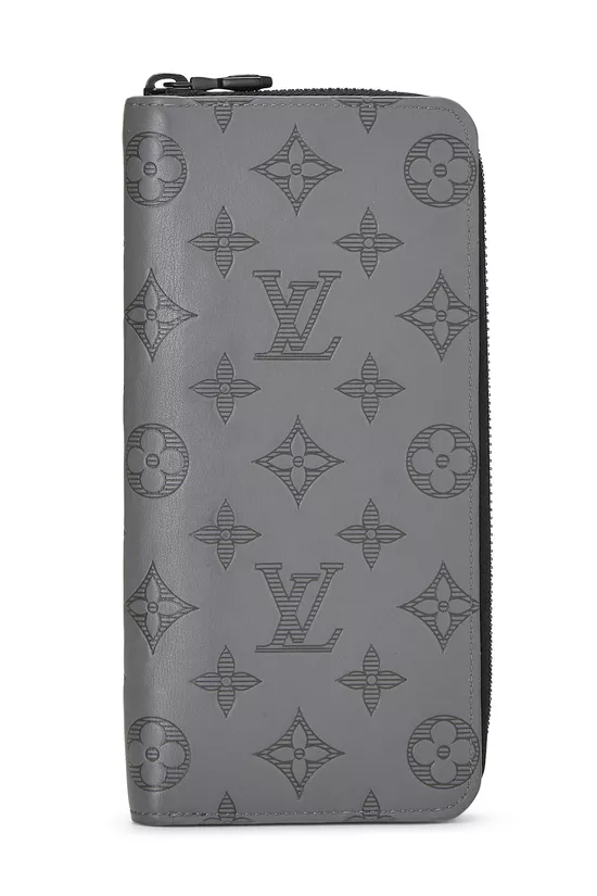 Grey Monogram Shadow Zippy Vertical, , large image number 0