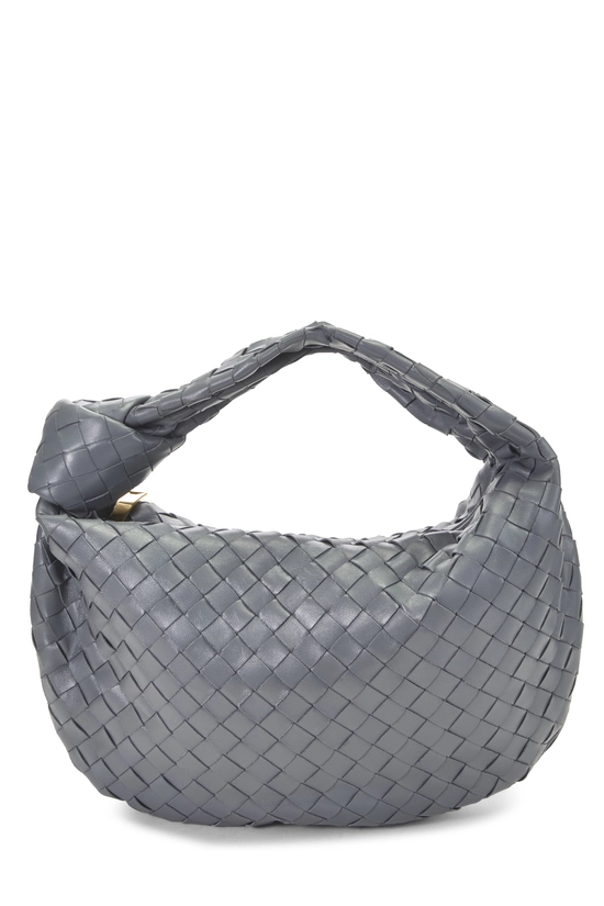 Grey Intrecciato Leather Teen Jodie, , large image number 0