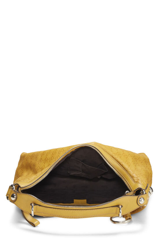 Yellow Guccissima Leather Icon Bit Hobo Bag, , large image number 6