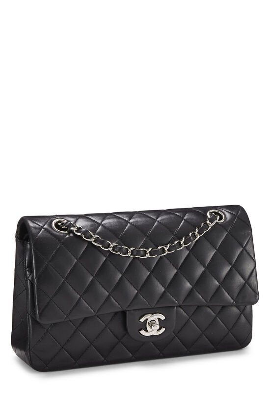 Black Quilted Lambskin Classic Double Flap Medium