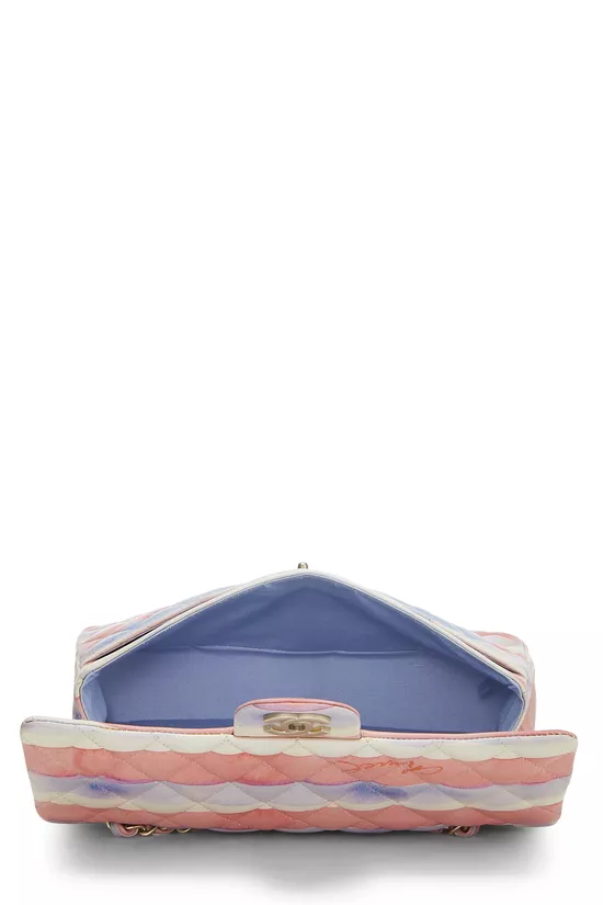 Multicolor Lambskin Watercolor Classic Double Flap Medium, , large image number 5