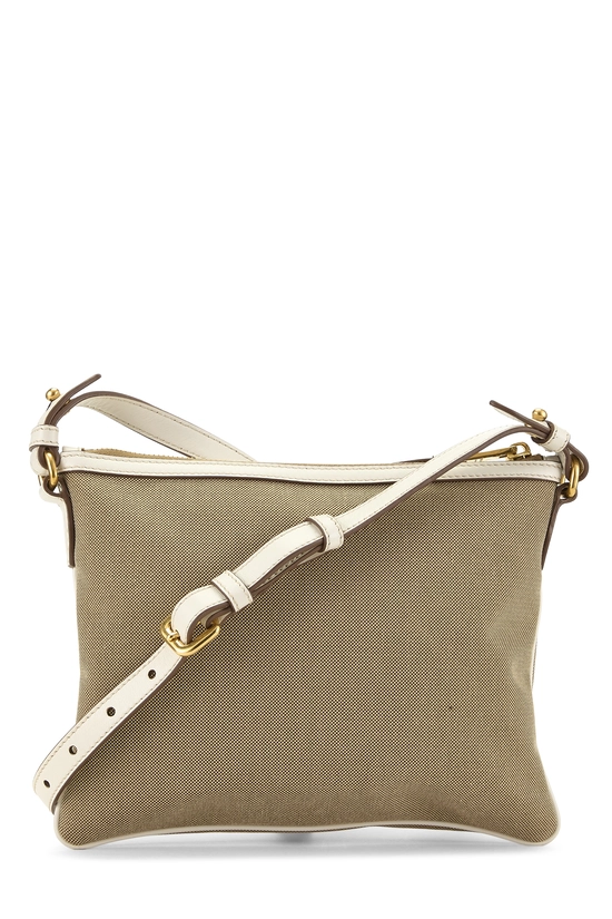 Beige Logo Jacquard Bow Messenger, , large image number 3