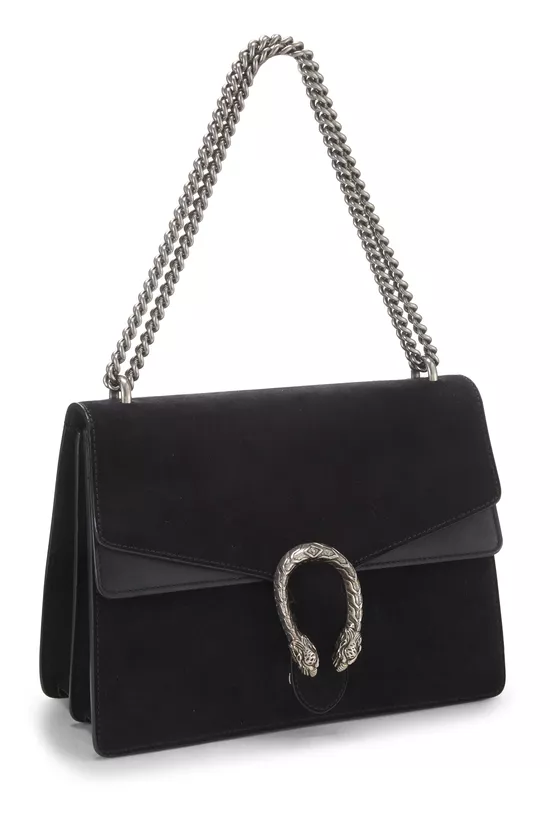 Black Suede Dionysus Shoulder Bag Medium, , large image number 1