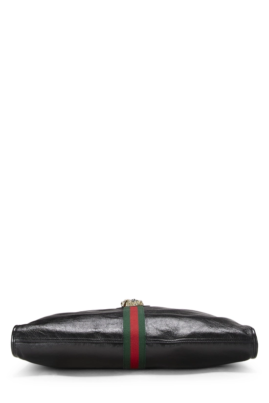 Black Leather Web Rajah Tote, , large image number 4
