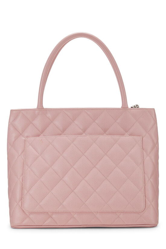 Pink Quilted Caviar Medallion Tote, , large image number 3