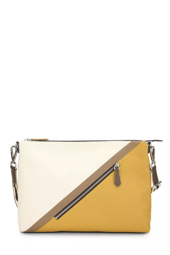 Yellow Zucca Zip Messenger, , large image number 0