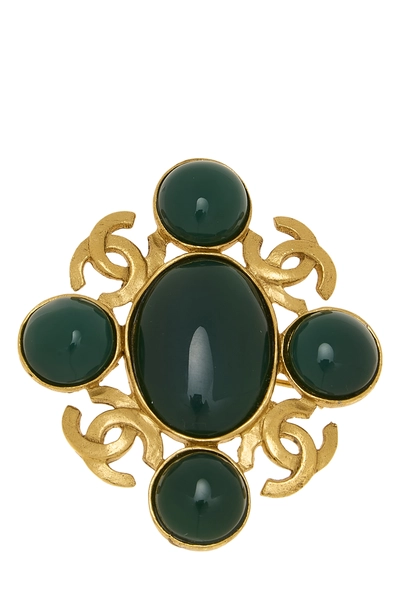 Green Gripoix Brooch