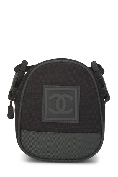 Chanel Green Canvas Sportline Crossbody Small