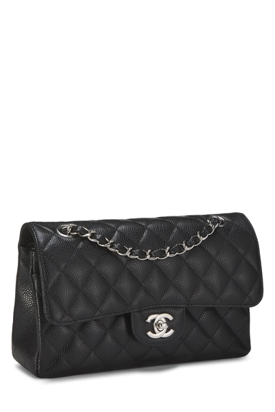 Chanel Black Quilted Caviar Classic Double Flap Small — photo 2