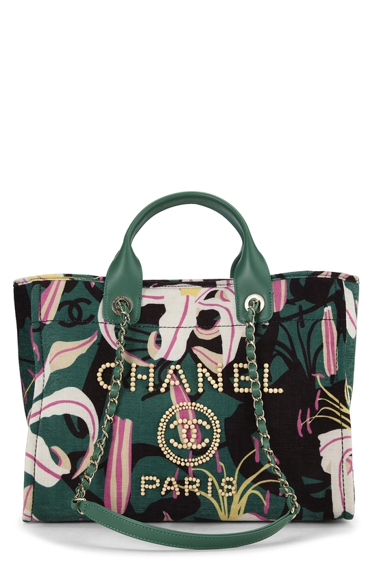 Pre-Owned Paris-Dakar Multicolor Velvet Deauville Tote Medium