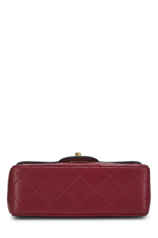 Red Quilted Lambskin Piped Half Flap Mini, , large image number 4