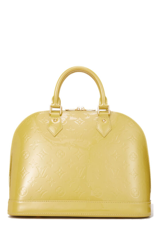 LOUIS VUITTON Bag Alma PM Citron Yellow Epi Leather